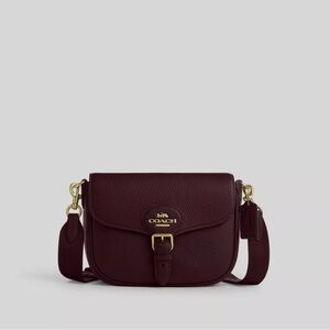 Coach Dark Red Leather Crossbody Bag